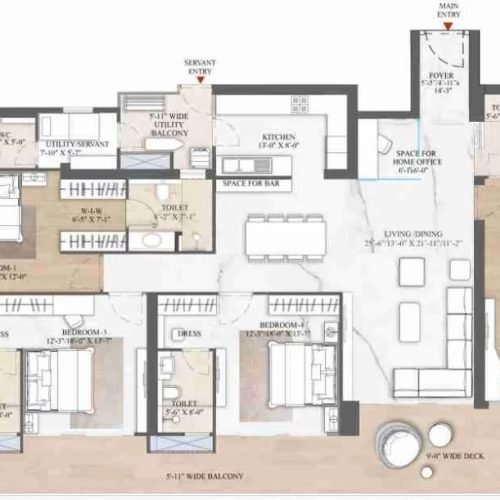 Smart-World-The-Edition-4.5BHK-Floor-Plan